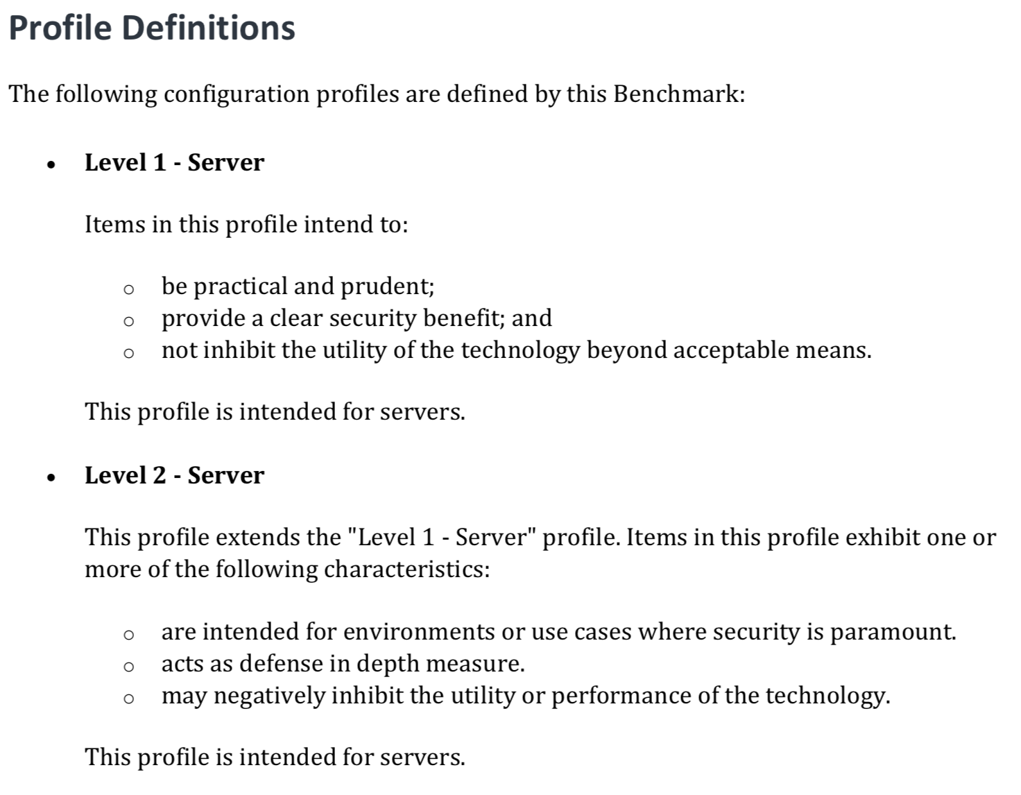 CIS_Benchmarks_Server_Levels