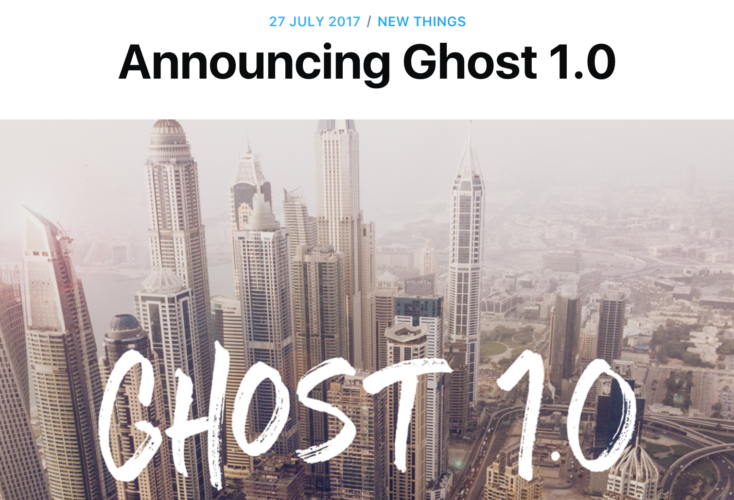 Ghost 1.0 Released